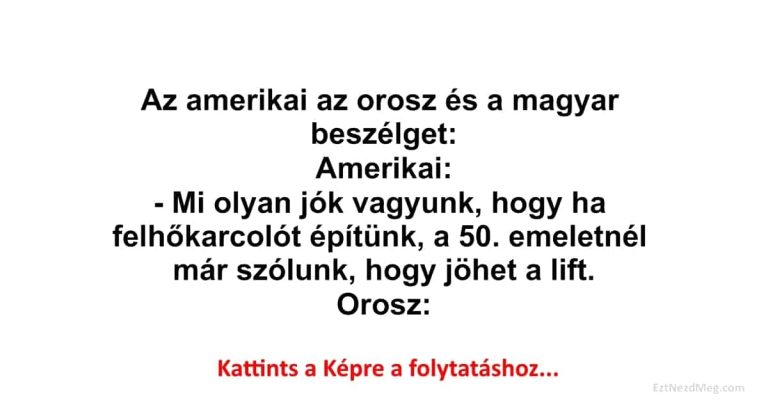 Az amerikai az orosz és a magyar beszélget