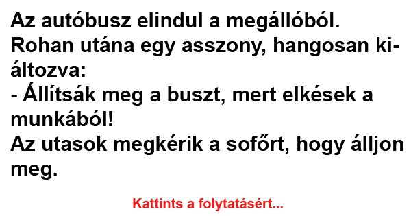 Az autóbusz elindul a megállóból