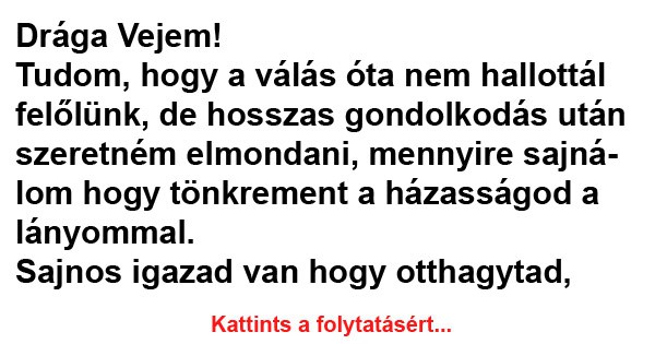 Drága Vejem!