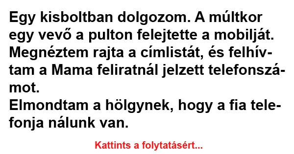 Egy kisboltban dolgozom