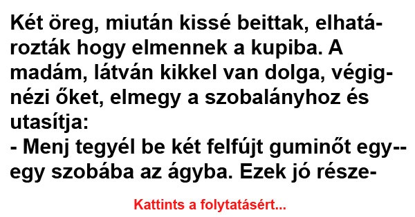 Két öreg, miután kissé beittak