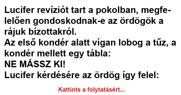 Lucifer revíziót tart a pokolban