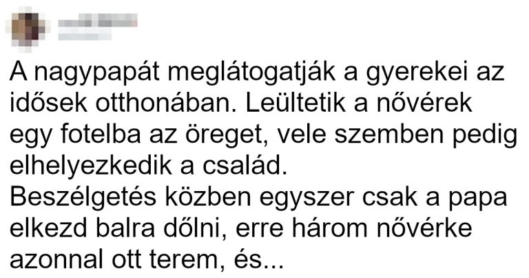 A nagypapát meglátogatják a gyerekei