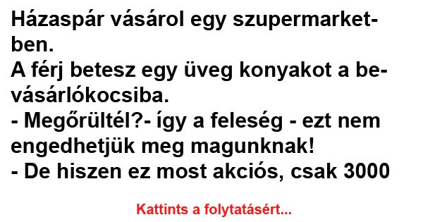 Házaspár vásárol egy szupermarketben