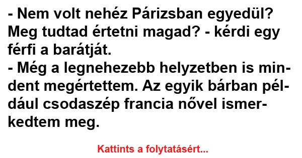 Nem volt nehéz Párizsban egyedül?