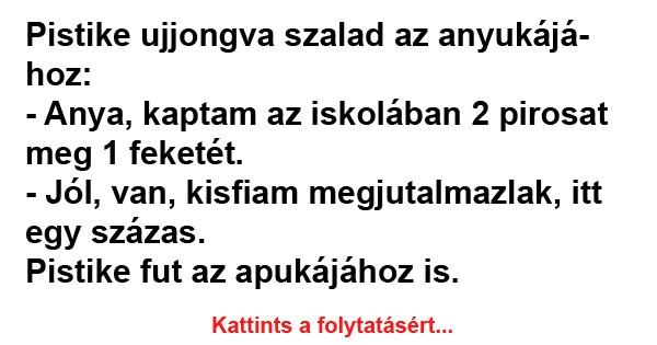 Pistike ujjongva szalad az anyukájához