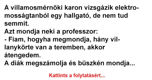 A villamosmérnöki karon vizsgázik egy hallgató