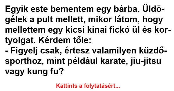 Egyik este bementem egy bárba