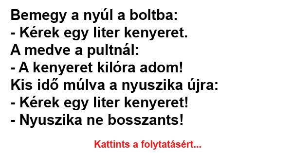 Bemegy a nyúl a boltba