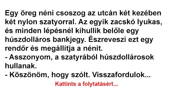 Egy öreg néni csoszog az utcán