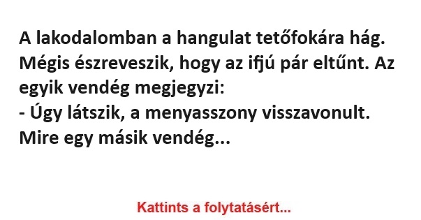 A lakodalomban a hangulat tetőfokára hág