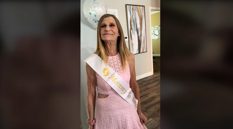 Első közös gyermekét várja a 63 éves nagymama és 37 évvel fiatalabb férje: hatalmas babaváró bulit csaptak a kertben