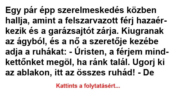 Egy pár épp szerelmeskedés közben hallja