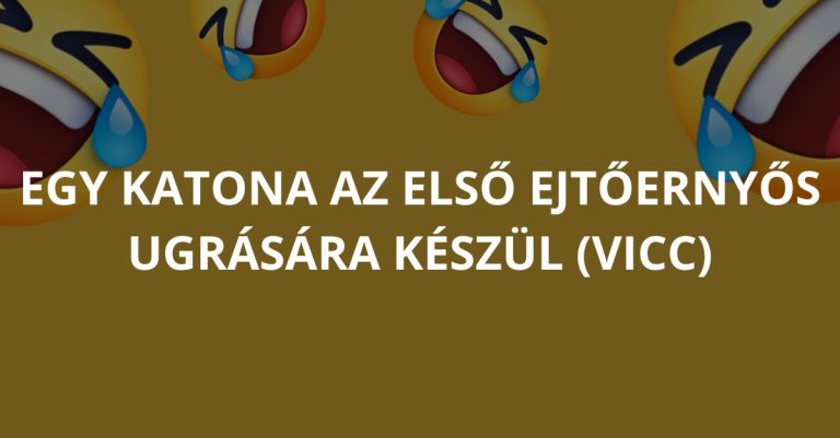 VICC: Egy katona az első ejtőernyős ugrására készül