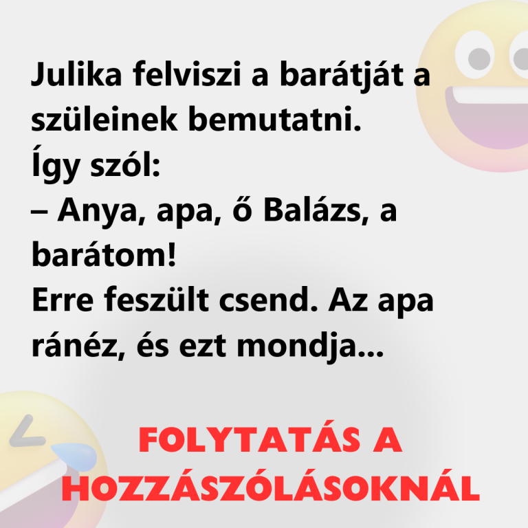 Julika felviszi a barátját a szüleinek bemutatni