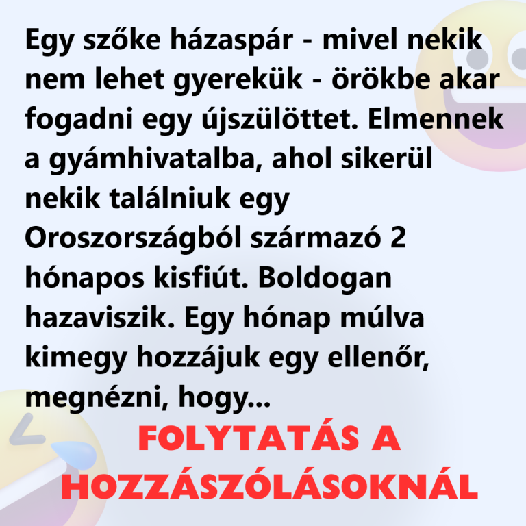 Egy szőke házaspár örökbe akar fogadni egy újszülöttet