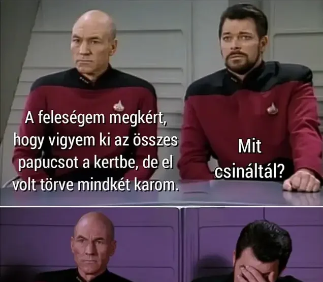 A feleségem megkért, hogy vigyem ki az összes papucsot