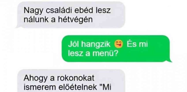Nagy családi ebéd lesz nálunk a hétvégén