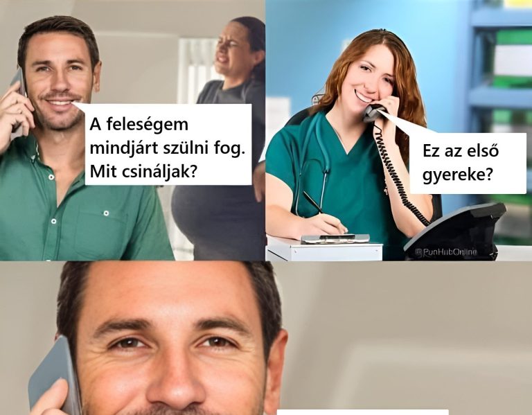 A feleségem mindjárt szülni