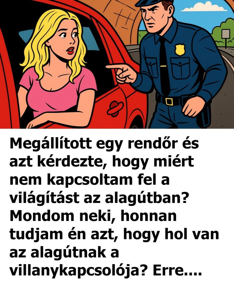 Megállított egy rendőr és azt kérdezte