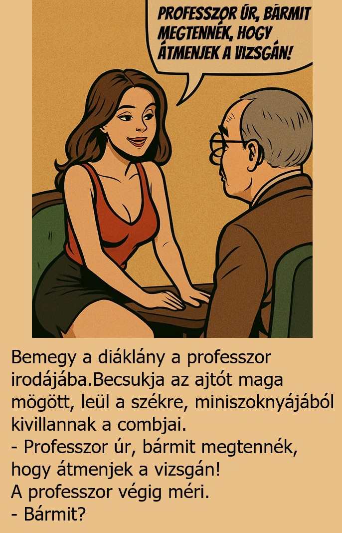 VICC: Bemegy a diáklány a professzor irodájába