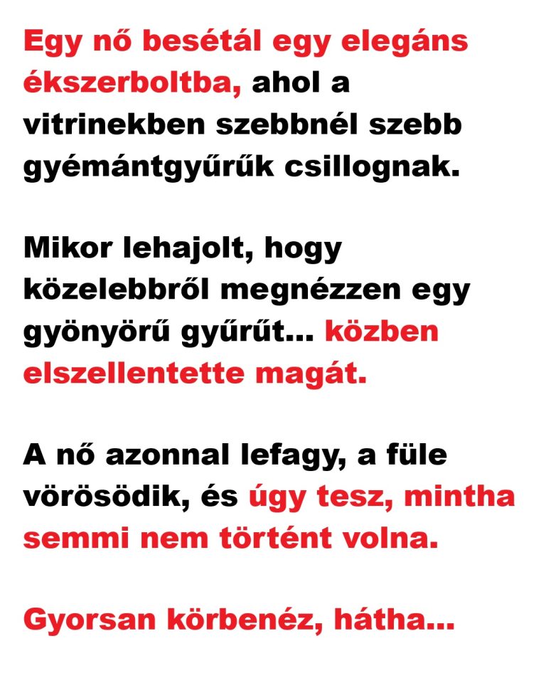 VICC: Egy nő besétál egy elegáns ékszerboltba