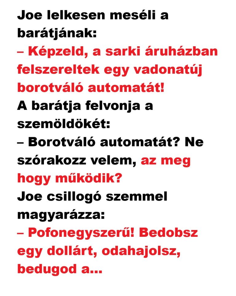 VICC: Joe lelkesen meséli a barátjának: