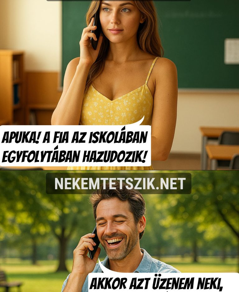 A fia az iskolában…