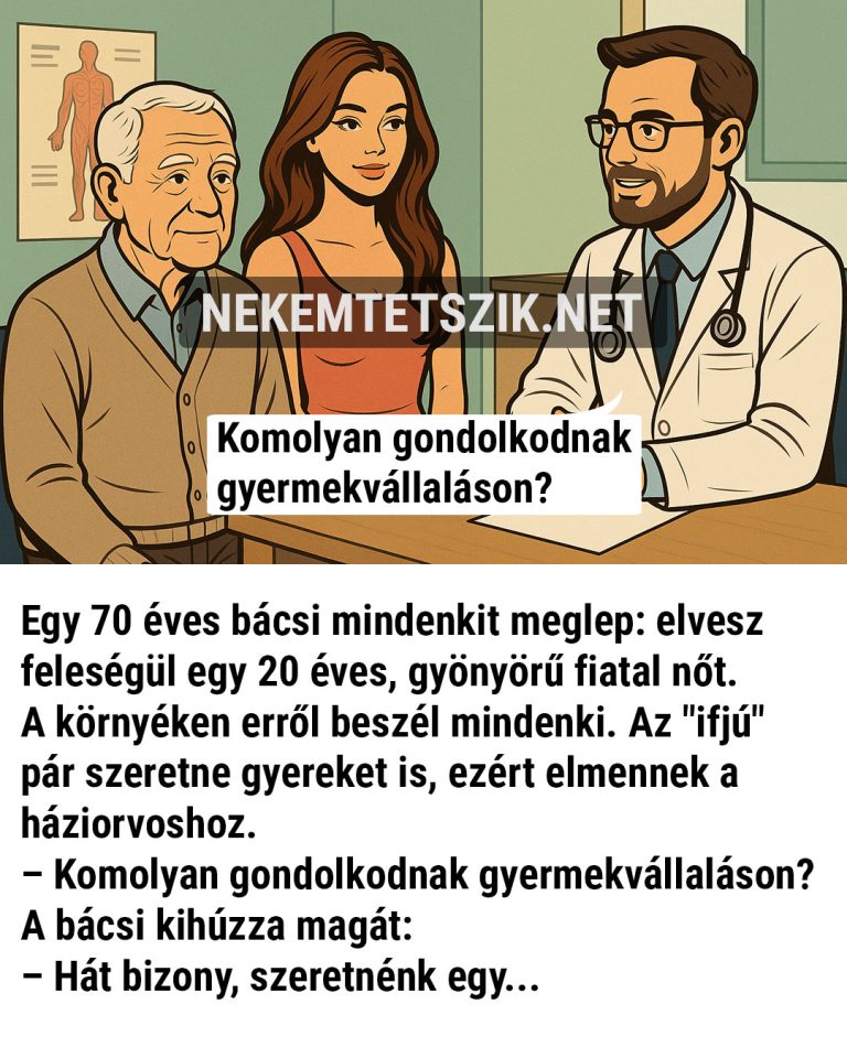Egy 70 éves bácsi elvesz feleségül egy 20 éves, gyönyörű fiatal nőt