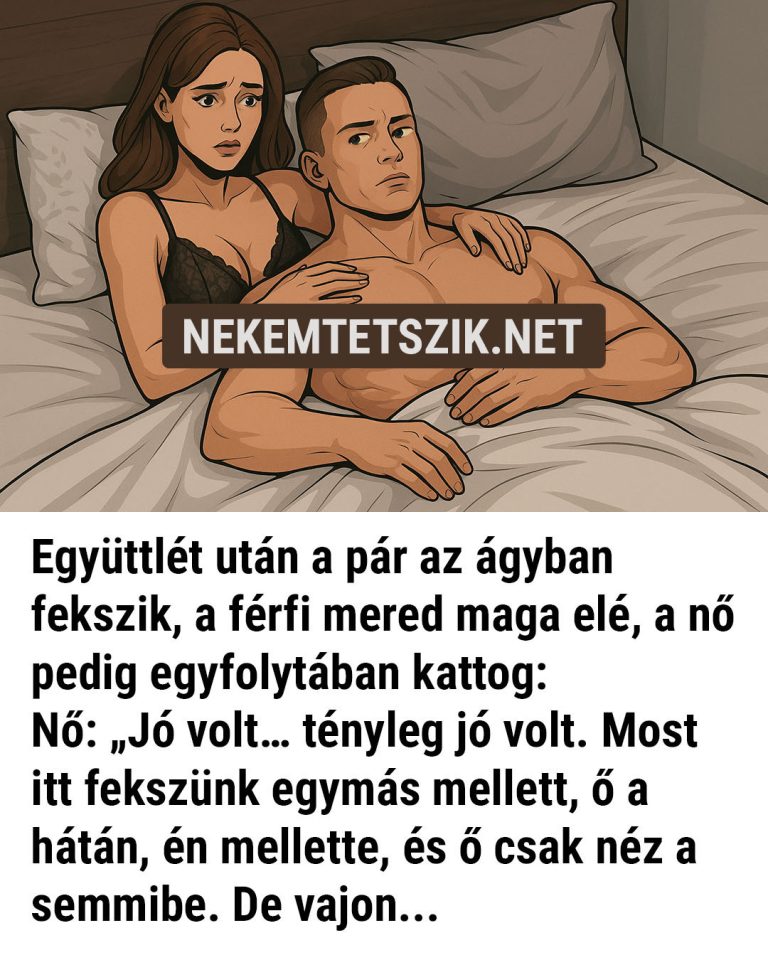 Együttlét után a pár az ágyban fekszik