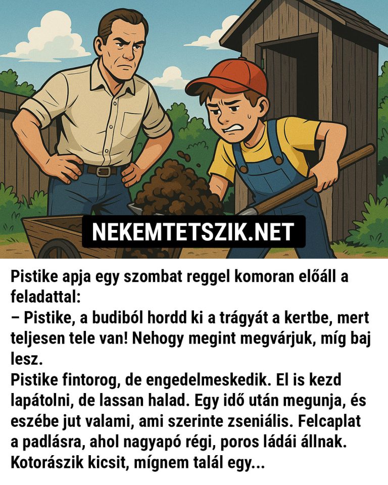 Pistike apja egy szombat reggel komoran előáll a feladattal