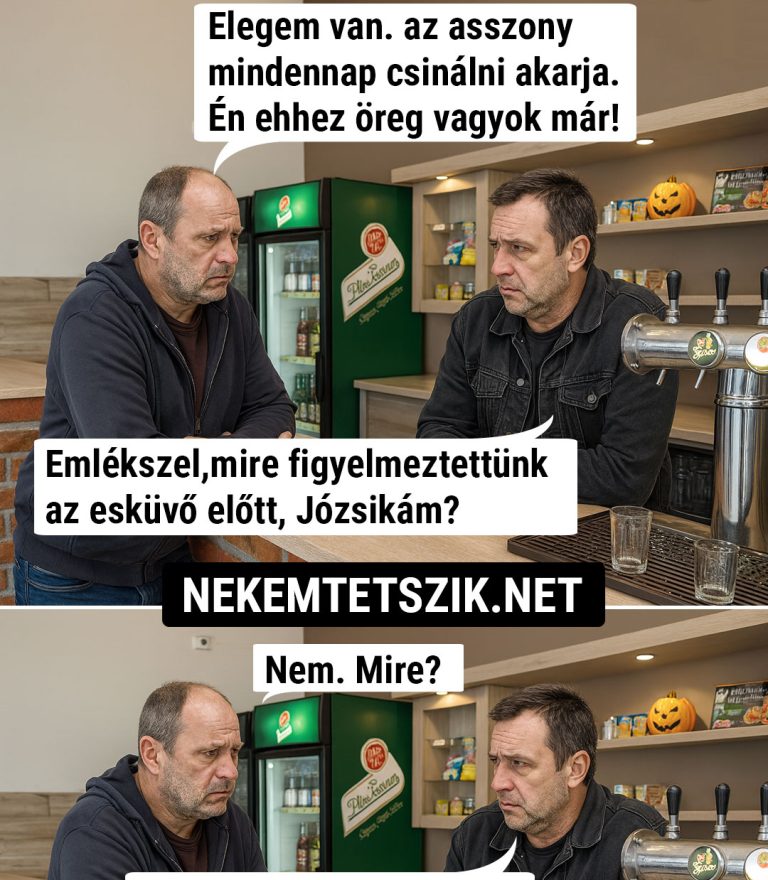 Elegem van. Az asszony…