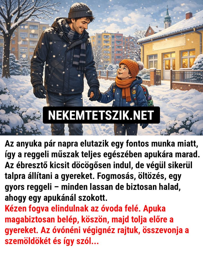 Az anyuka pár napra elutazik egy fontos munka miatt