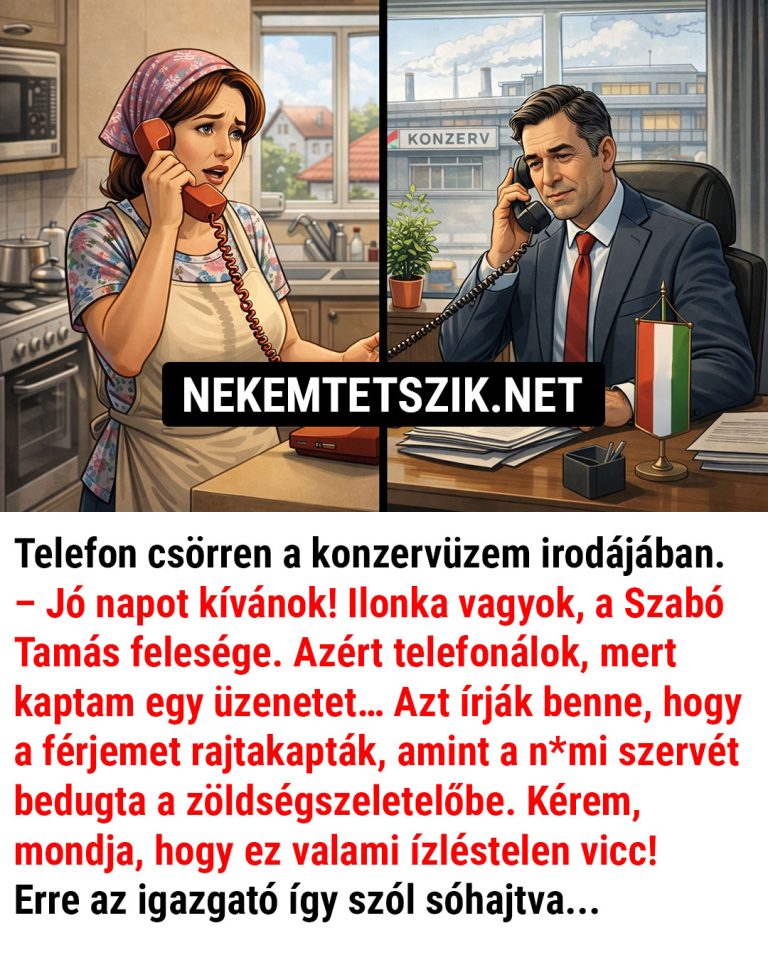 Telefon csörren a konzervüzem irodájában.