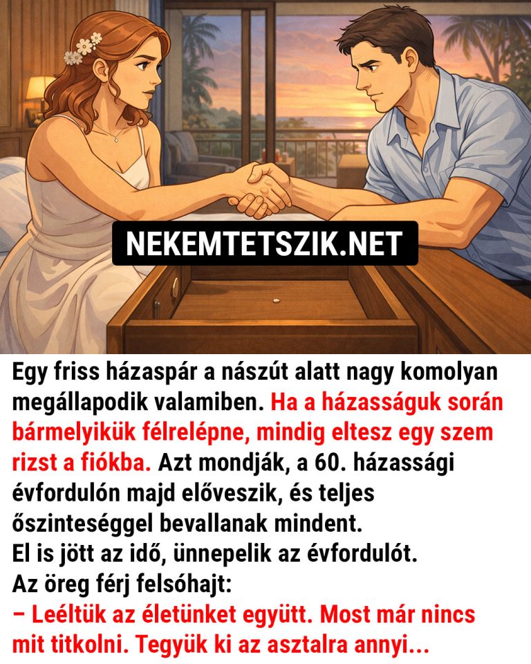 Egy friss házaspár a nászút alatt nagy komolyan megállapodik valamiben