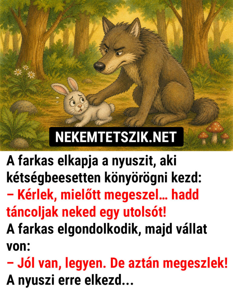 VICC: A farkas elkapja a nyuszit, aki kétségbeesetten könyörögni kezd