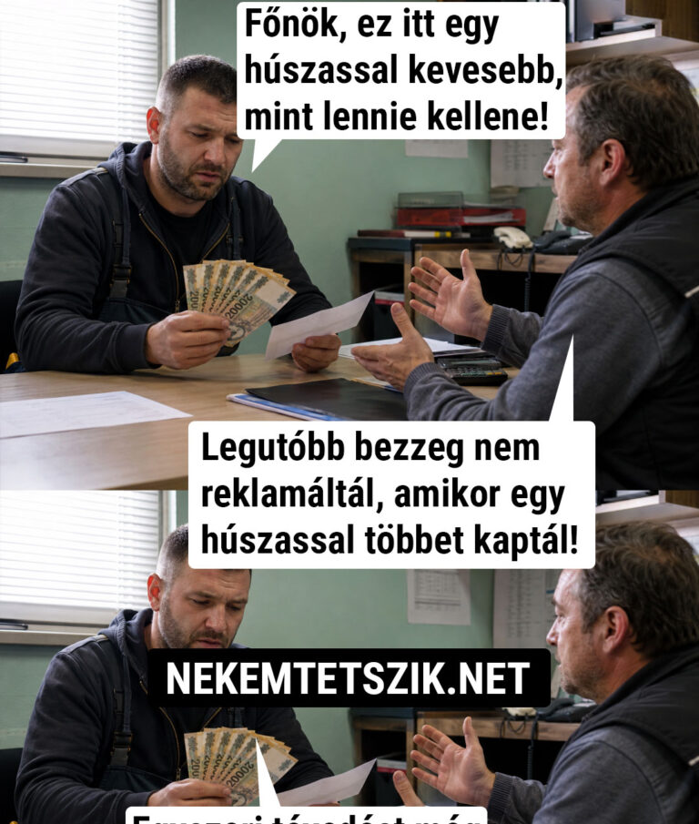 Főnök, ez itt egy húszassal kevesebb