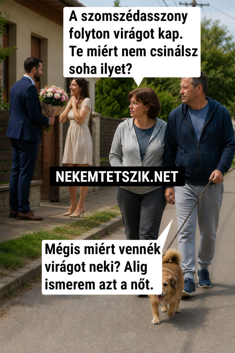 A szomszédasszony folyton virágot kap