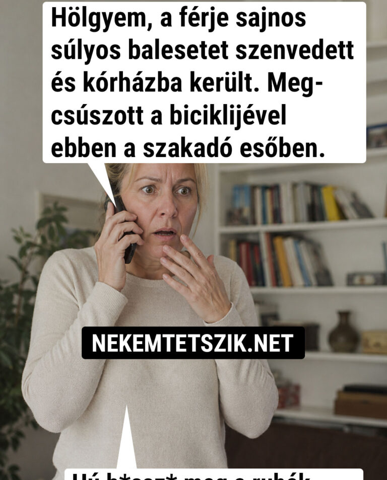 Hölgyem, a férje sajnos súlyos…
