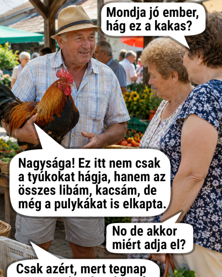 Az idős asszony a kakasról érdeklődött… a válasz zseniális volt