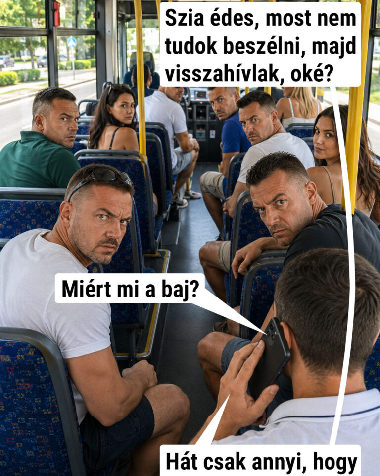 A feleség felhívta a barátját a buszon, de erre nem számított…