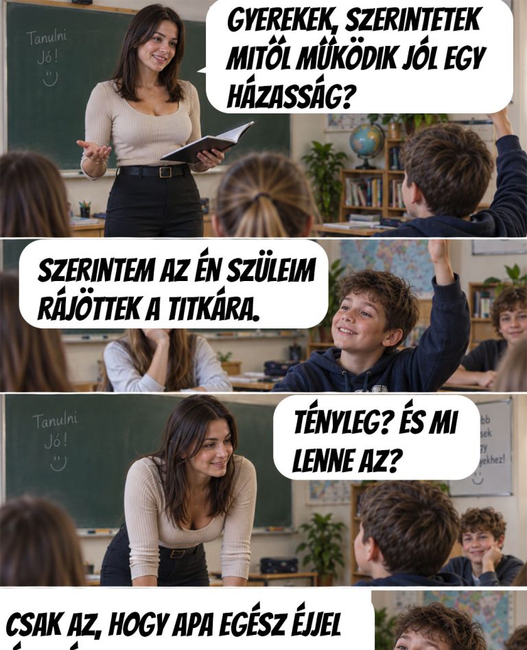 A saját szüleit hozta fel példának az egész osztály előtt
