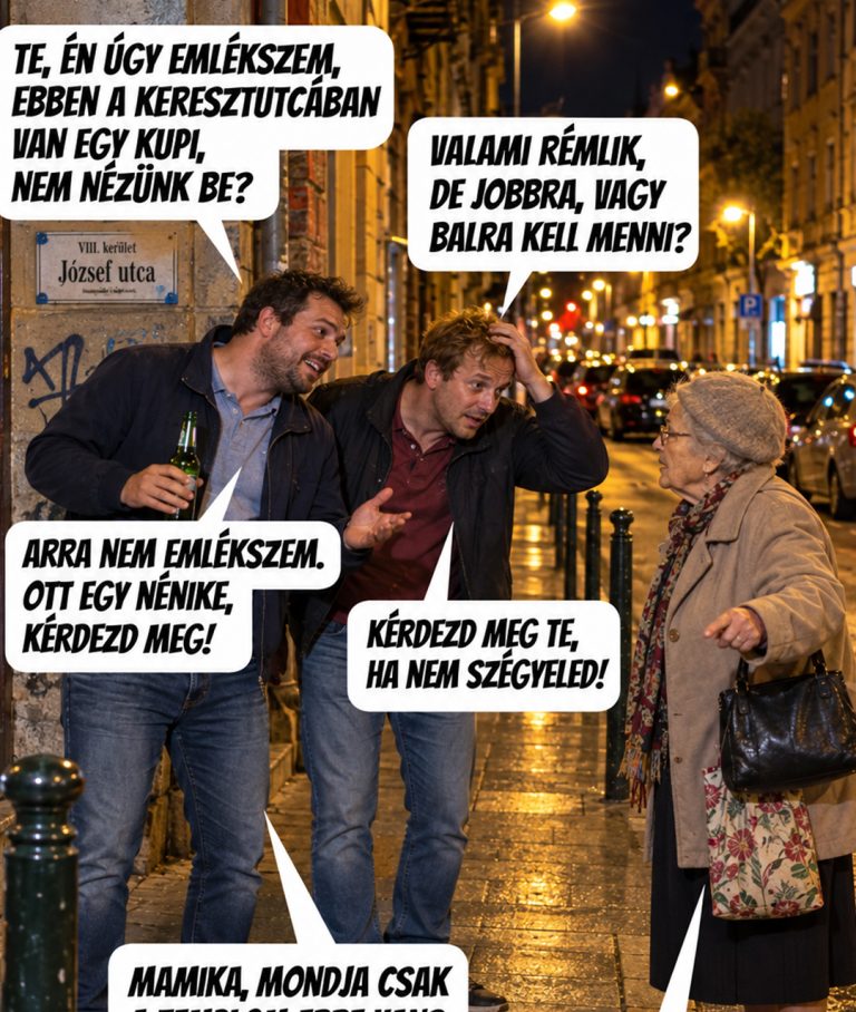A két ittas alak az idős nénitől akart útba igazítást kérni