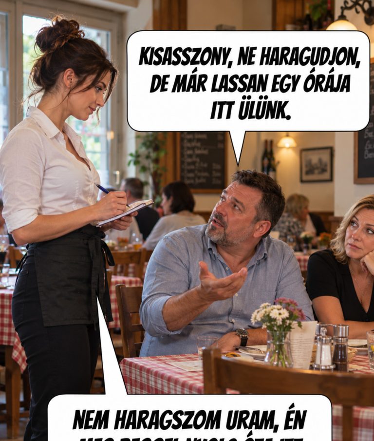 Már egy órája vártak, amikor leintette a pincért