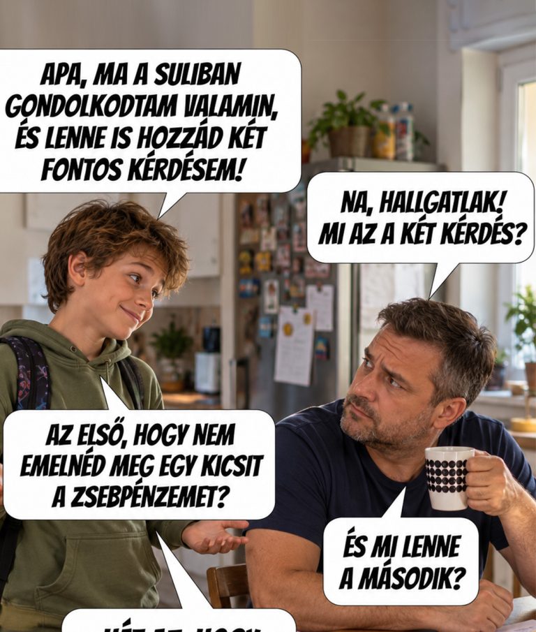 Csak zsebpénz emelést kért, de a második kérdésre nem számított az apa